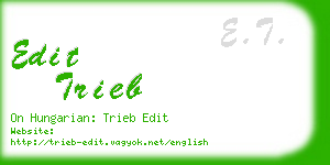 edit trieb business card